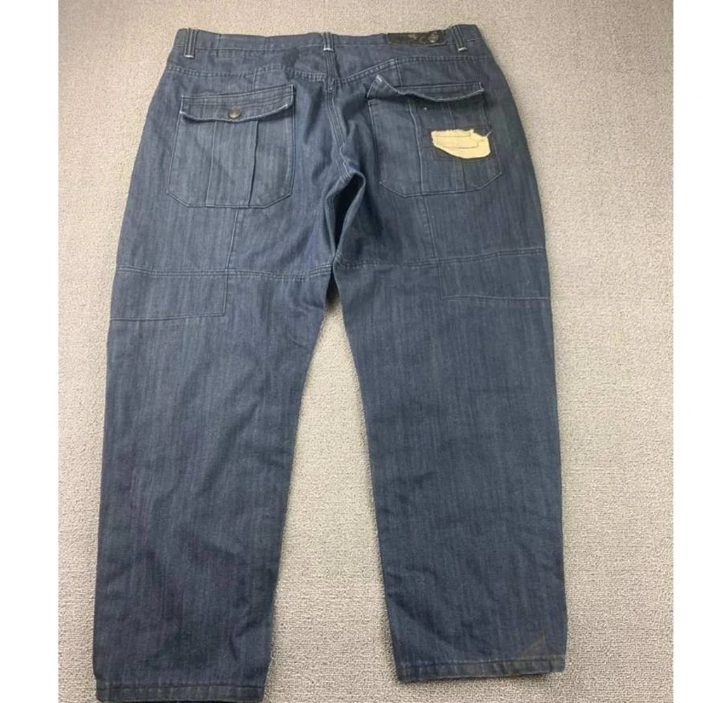 Y2K‎ Eight 732 Jeans Men 44x34 Baggy Wide Leg Denim Pants Dark Blue 100% Cotton